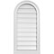 Ekena Millwork Round Top Surface Mount PVC Gable Vent: Functional, w/ 2"W x 2"P Brickmould Sill Frame, 16"W x 32"H GVPRT16X3203SF - alternate 1